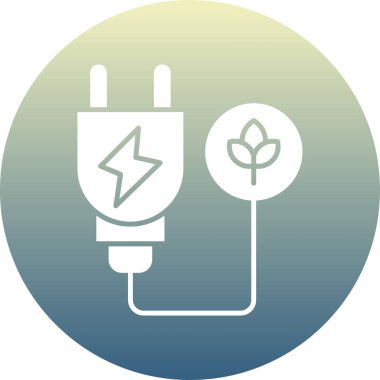 enerji ve güç hattı simgesi, vektör illüstrasyonu