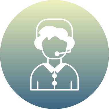 Operatör düz vektör simgesi