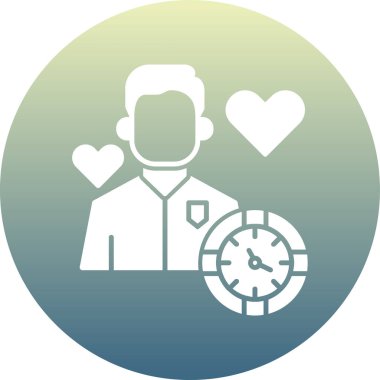 Modern saat simgesinin vektör illüstrasyonu