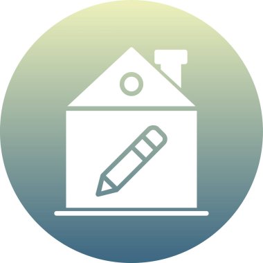 Bir kalem simgesinin vektör illüstrasyonu