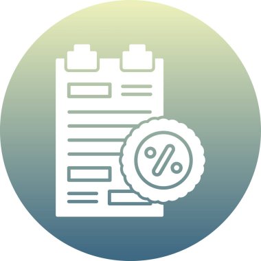 Bir belge simgesinin vektör illüstrasyonu