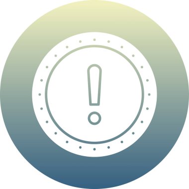 Moda biçimi izole edilmiş arkaplanda ünlem simgesi simgesi