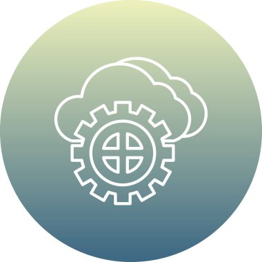 güzel bulut ayarları çizgi vektör simgesi