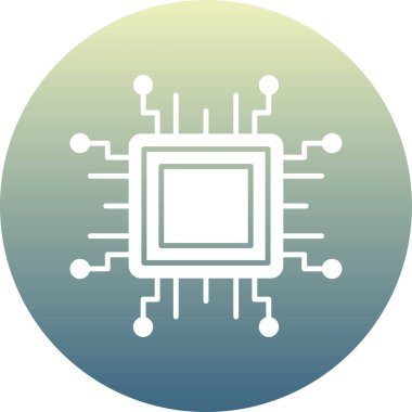 İşlemci. Web simgesi basit illüstrasyon