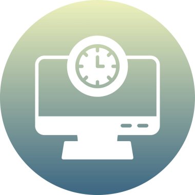 Saat simgesinin vektör illüstrasyonu