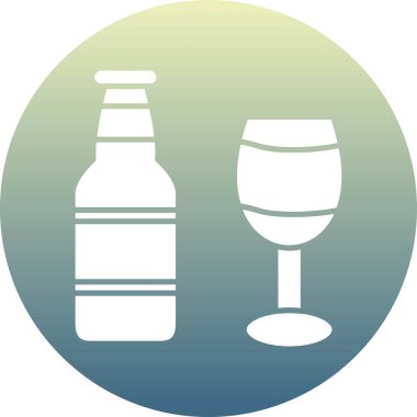 içki ikonu vektör illüstrasyonu