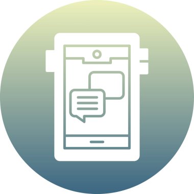 Mobil sohbet kutsal kişilerin resmi, vektör çizim