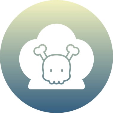 Bulutlu şirin çizgi film simgesinin vektör çizimi.