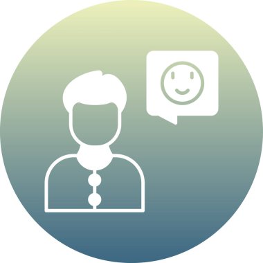 İş adamı. Web simgesi basit illüstrasyon