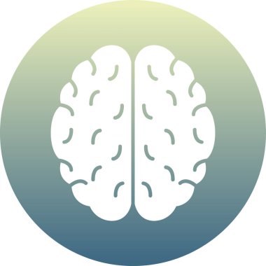 Beyin vektörü simgesi modern basit vektör illüstrasyonu