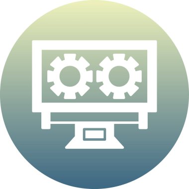 Moda stili izole edilmiş arkaplanda vites simgesi