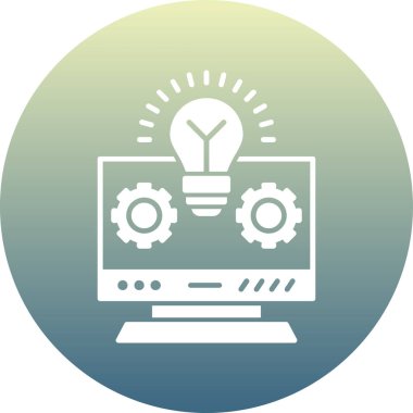 Bilgisayar modern simgesinin vektör illüstrasyonu