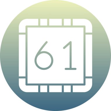 Tek izole edilmiş 6-6 simgesinin vektör illüstrasyonu