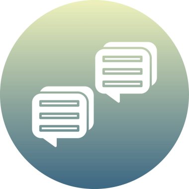 Sohbet simgesinin vektör illüstrasyonu