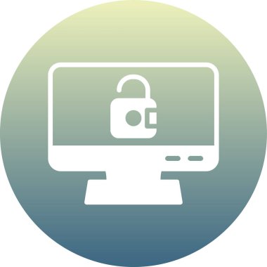 Kilit simgesinin vektör illüstrasyonu