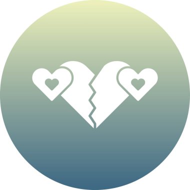 Boşanma simgesi beyaz arka planda izole edilmiş modaya uygun düz tarzda. Web sitenizin tasarımı için aşk sembolü, logo, uygulama, ui.