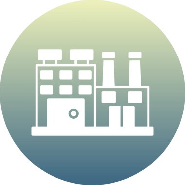 Fabrika ikonu. düz dizayn biçimi 10