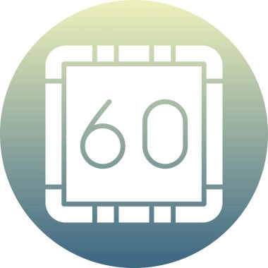 dijital numara 6 vektör simgesi modern basit tasarım illüstrasyonu