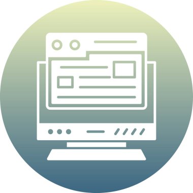 dizüstü bilgisayar web simgesi basit illüstrasyon