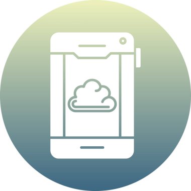 Bulut hesaplama simgesi vektör illüstrasyonu