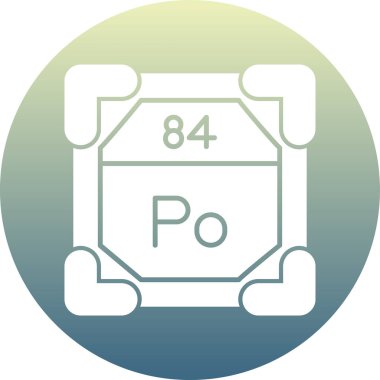 Benzersiz kimyasal element vektör simgesi