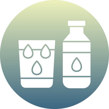 Bir su şişesinin vektör çizimi