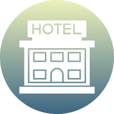 Otel simgesi vektör illüstrasyonu