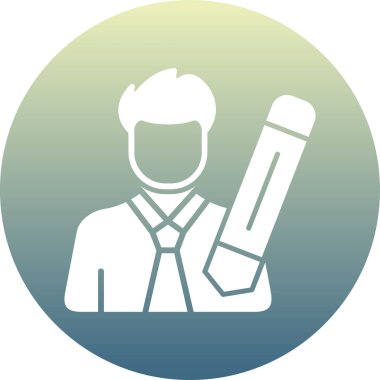 Astronot. Web simgesi basit illüstrasyon