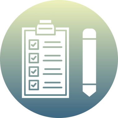 Kontrol listesi simgesinin vektör illüstrasyonu