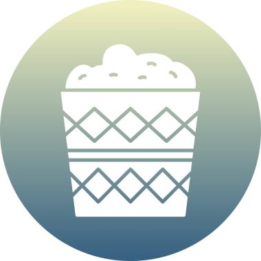 Patlamış mısır. Web simgesi basit illüstrasyon