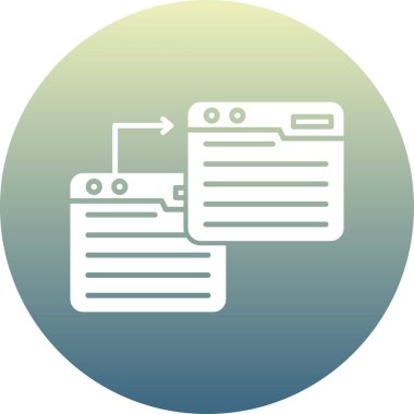 Modern belge simgesinin vektör illüstrasyonu