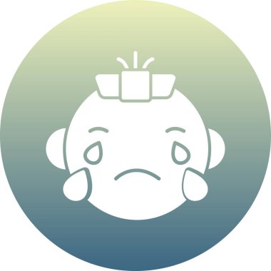 Üzgün surat. Vektör illüstrasyonu