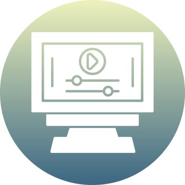 video vektör Glifler simgesi