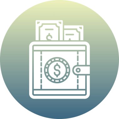 Dolar. Web simgesi basit illüstrasyon