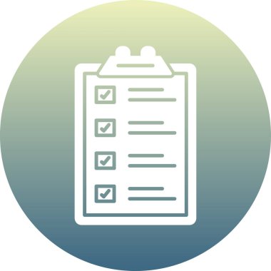 Kontrol listesi vektör simgesi modern basit vektör illüstrasyonu