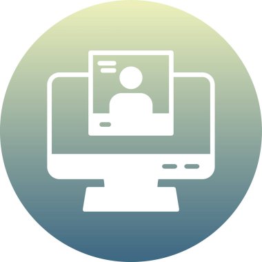 Dizüstü bilgisayar simgesi vektör çizimi