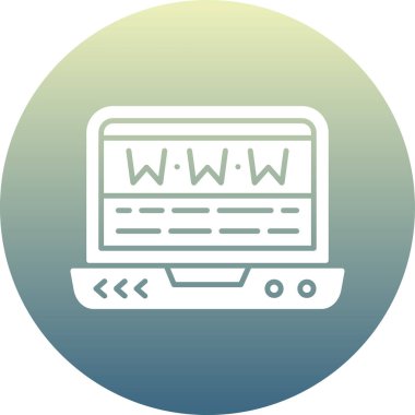 Tarayıcı. Web simgesi basit illüstrasyon