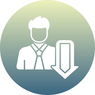 Beyaz takım elbiseli bir adamın vektör çizimi