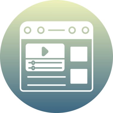 Web simgesi, vektör illüstrasyonu