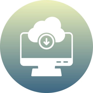 bulut hesaplama vektörü simgesi