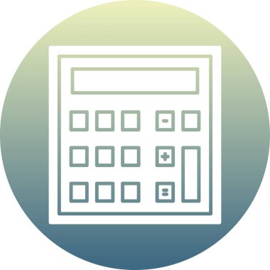 Hesap makinesi. Web simgesi basit illüstrasyon