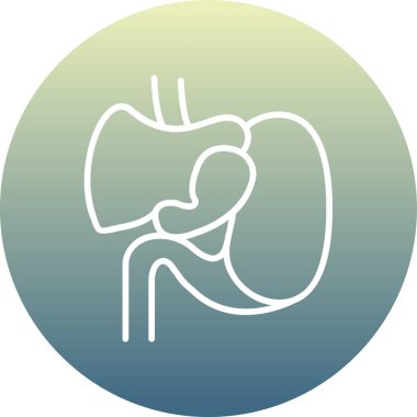 Mide simgesi, vektör illüstrasyonu