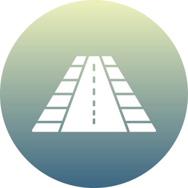 Yol. Web simgesi basit illüstrasyon