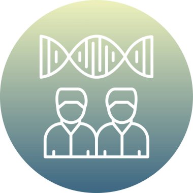 DNA vektör simgesi modern basit illüstrasyon