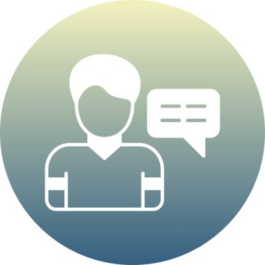 Bir insan simgesinin vektör illüstrasyonu