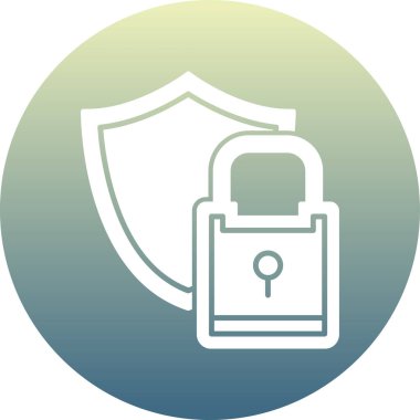 Asma kilit simgesinin vektör illüstrasyonu