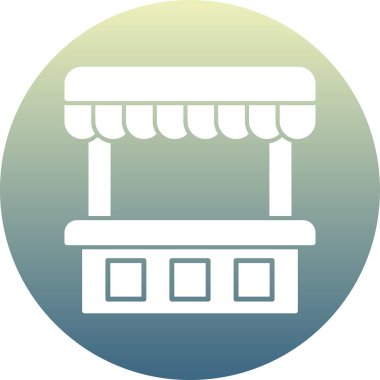 Dükkan. Web simgesi basit illüstrasyon