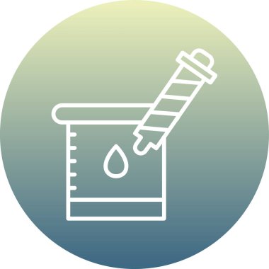 Bir test tübü simgesinin vektör çizimi