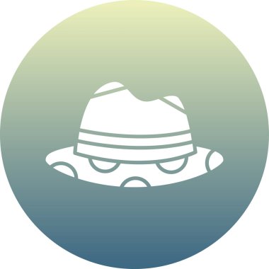 Bir şapka simgesinin vektör illüstrasyonu