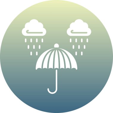 Şemsiye. Web simgesi basit illüstrasyon